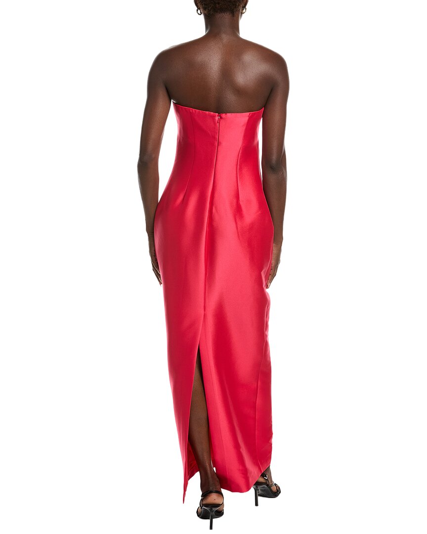 Badgley Mischka Fold Top Strapless Gown