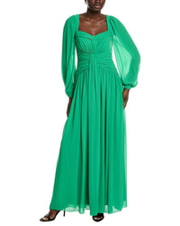 Badgley Mischka Pleated Waist Gown
