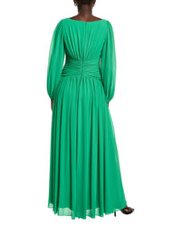 Badgley Mischka Pleated Waist Gown