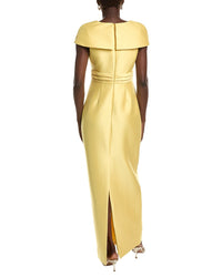 Badgley Mischka Wrap Shoulder Gown