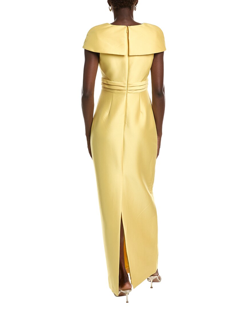 Badgley Mischka Wrap Shoulder Gown