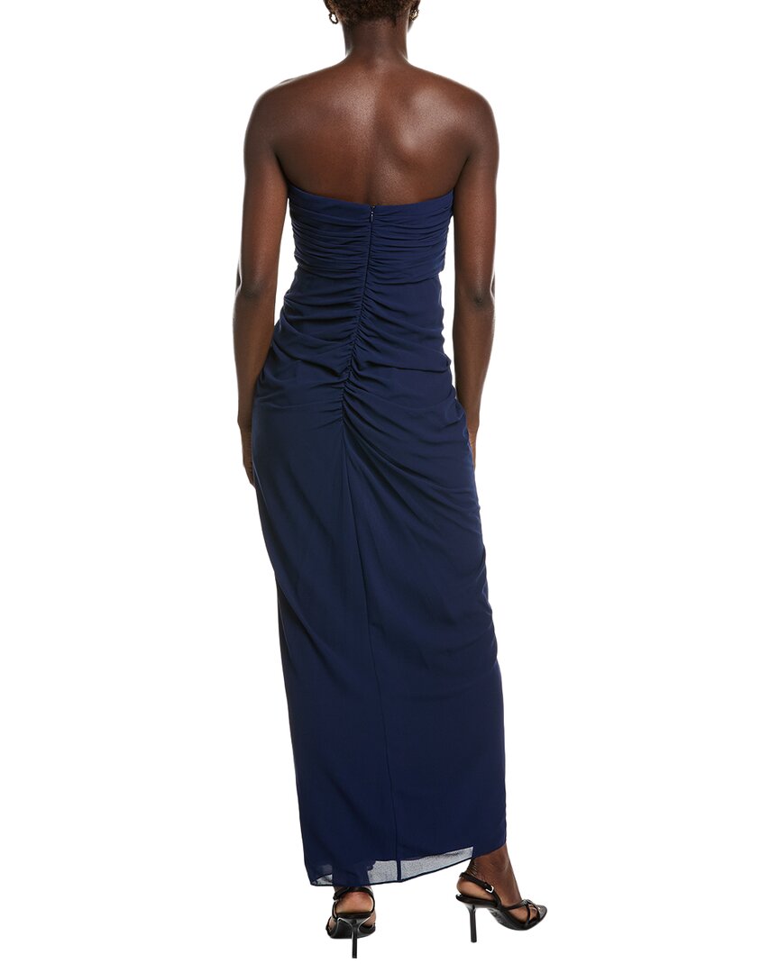 Badgley Mischka Pleated Ruffle Gown