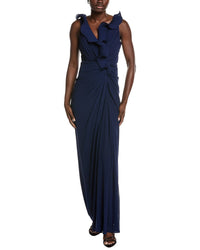 Badgley Mischka Octo Ruffle Gown