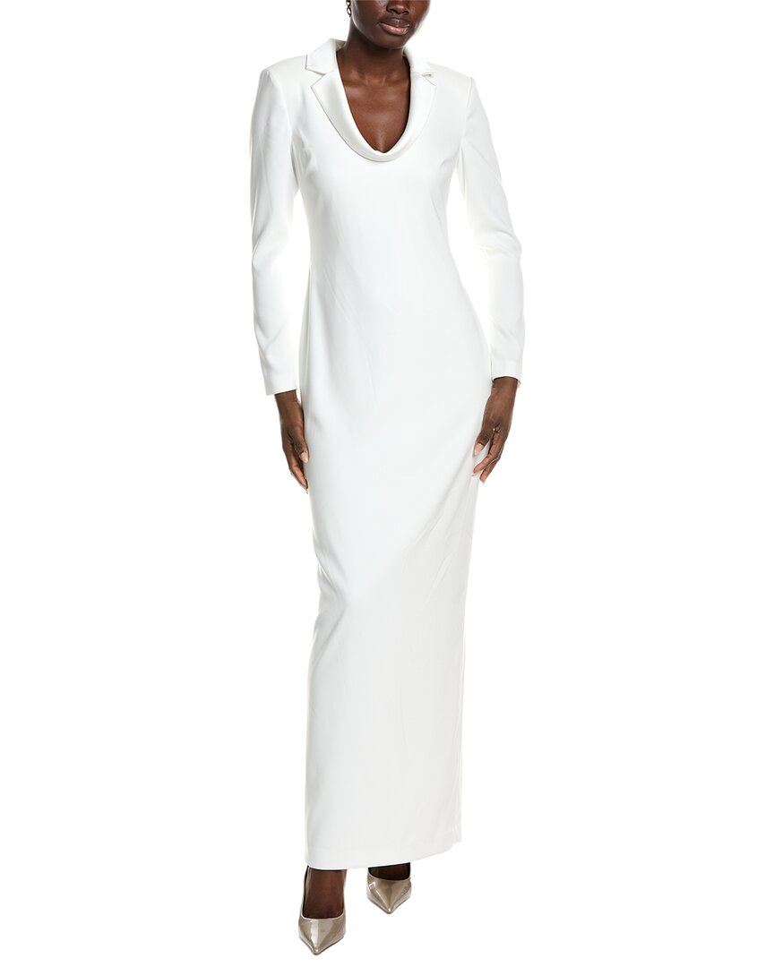 Badgley Mischka Tuxedo Scoop Neck Gown