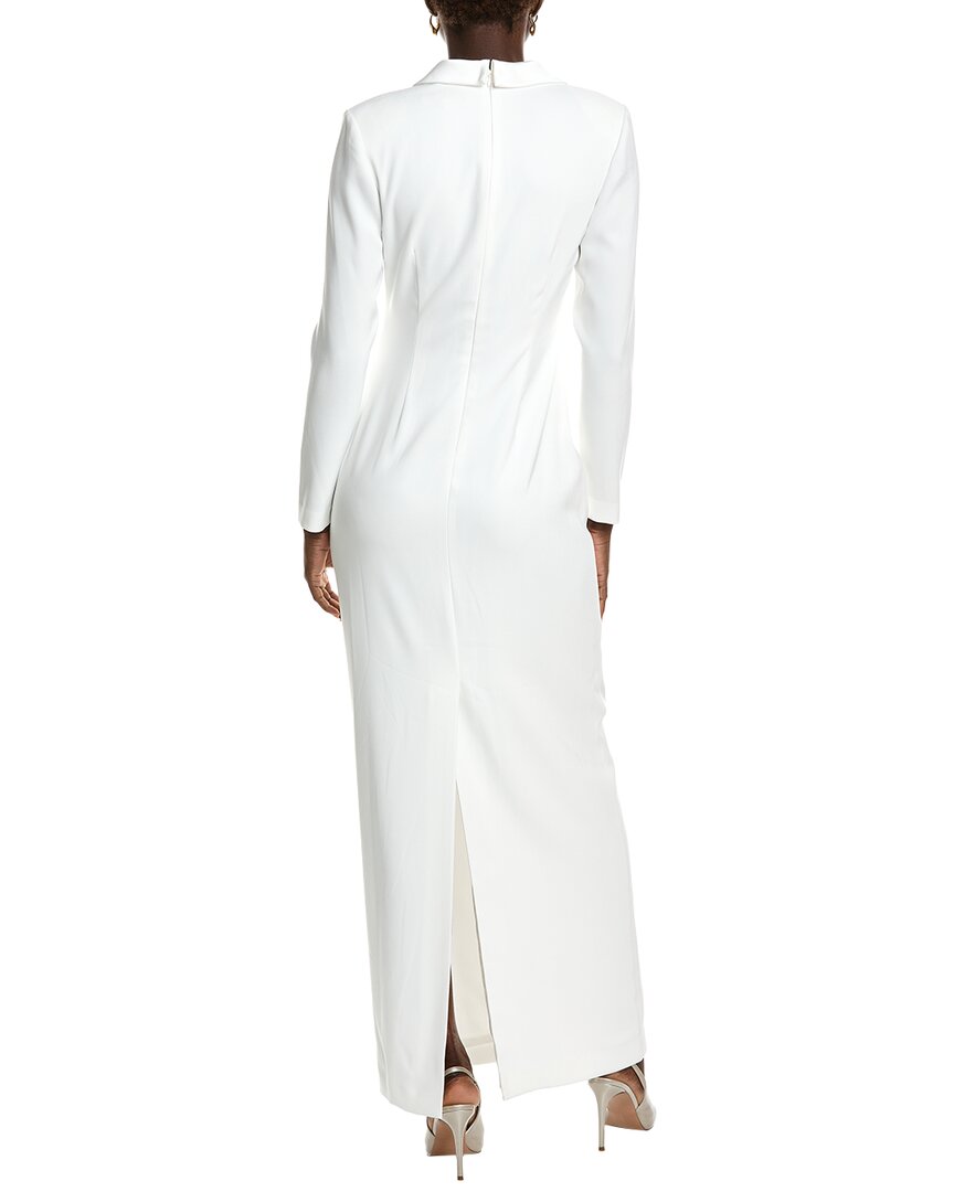 Badgley Mischka Tuxedo Scoop Neck Gown