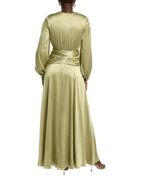 Badgley Mischka Faux Wrap Gown