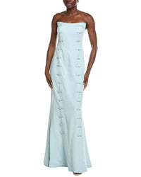 Rene Ruiz Rene Ruiz Strapless Scoop Neck Column Gown