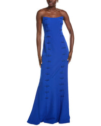 Rene Ruiz Rene Ruiz Strapless Scoop Neck Column Gown