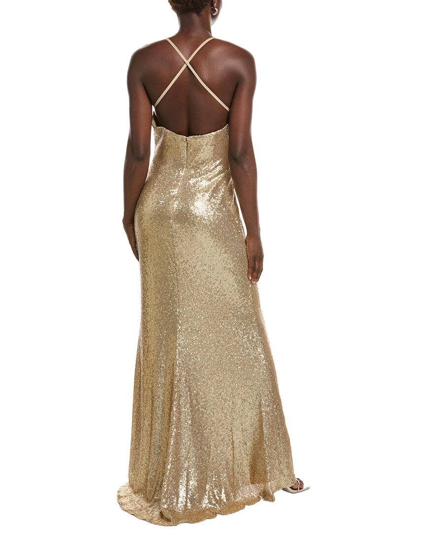Rene Ruiz Draped Cowl Neckline Gown