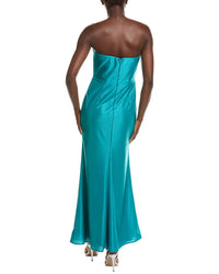 Rene Ruiz Strapless Tea Length Midi Dress