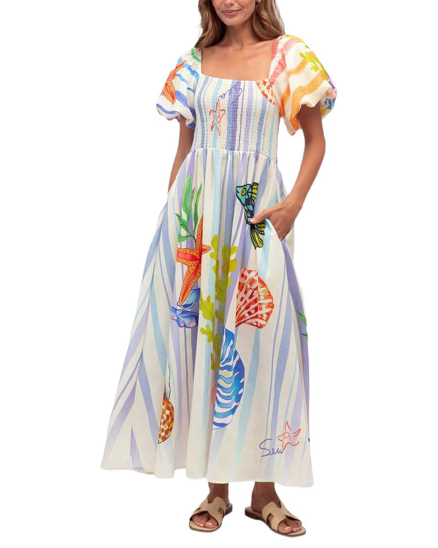 Oloey Printed Maxi Dress