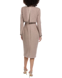 Badgley Mischka Tweed Sheath Dress