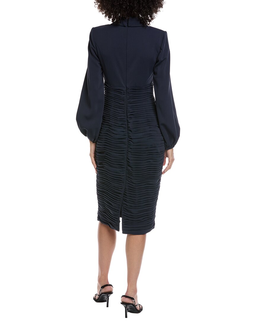 Badgley Mischka Ruched Midi Dress