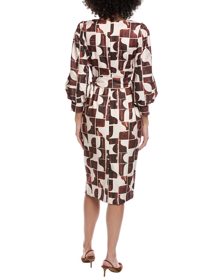 Badgley Mischka Belted Midi Dress