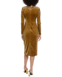 Badgley Mischka Beaded Midi Dress