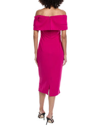 Badgley Mischka Off-Shoulder Sheath Dress