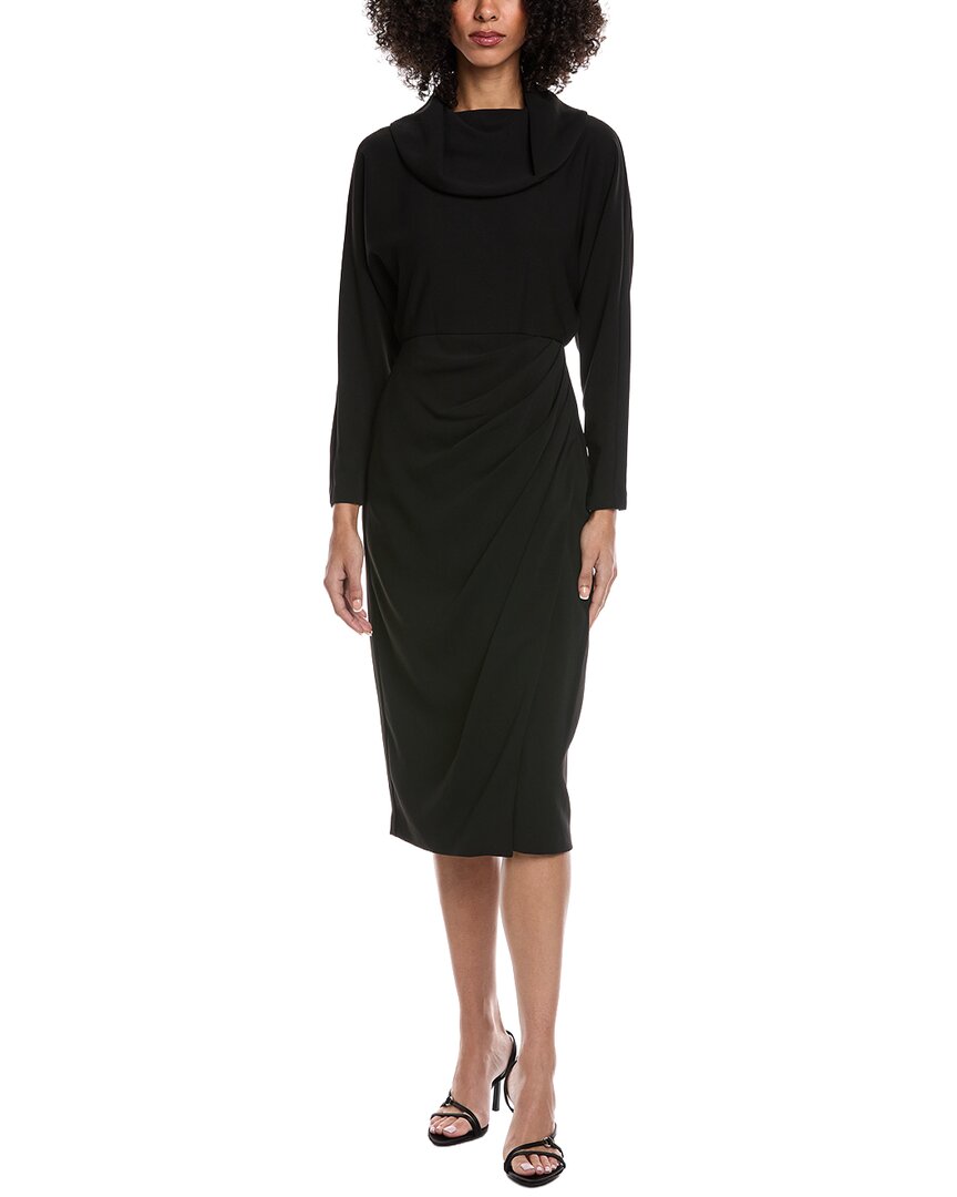 Badgley Mischka Draped Midi Dress