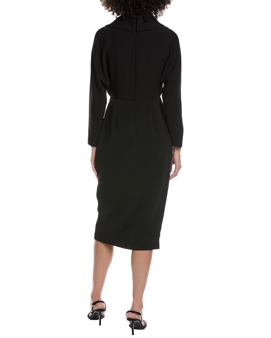 Badgley Mischka Draped Midi Dress