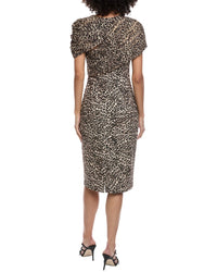 Badgley Mischka Draped Midi Dress