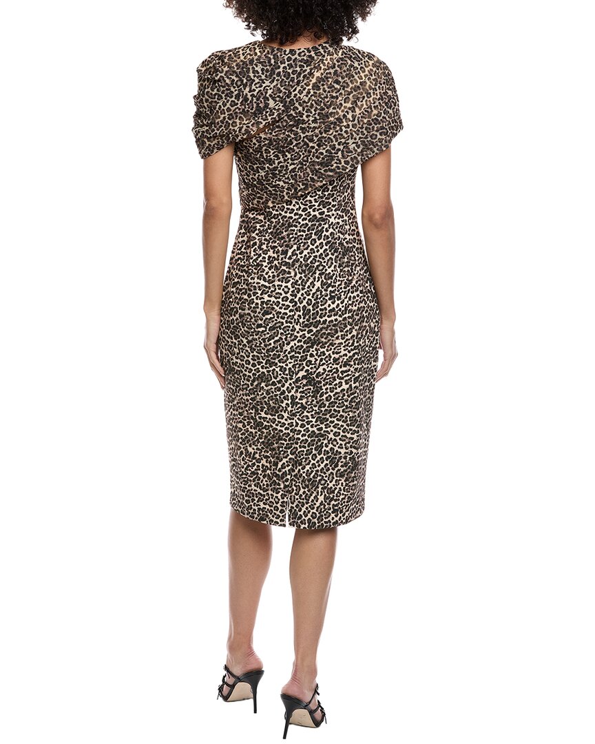 Badgley Mischka Draped Midi Dress