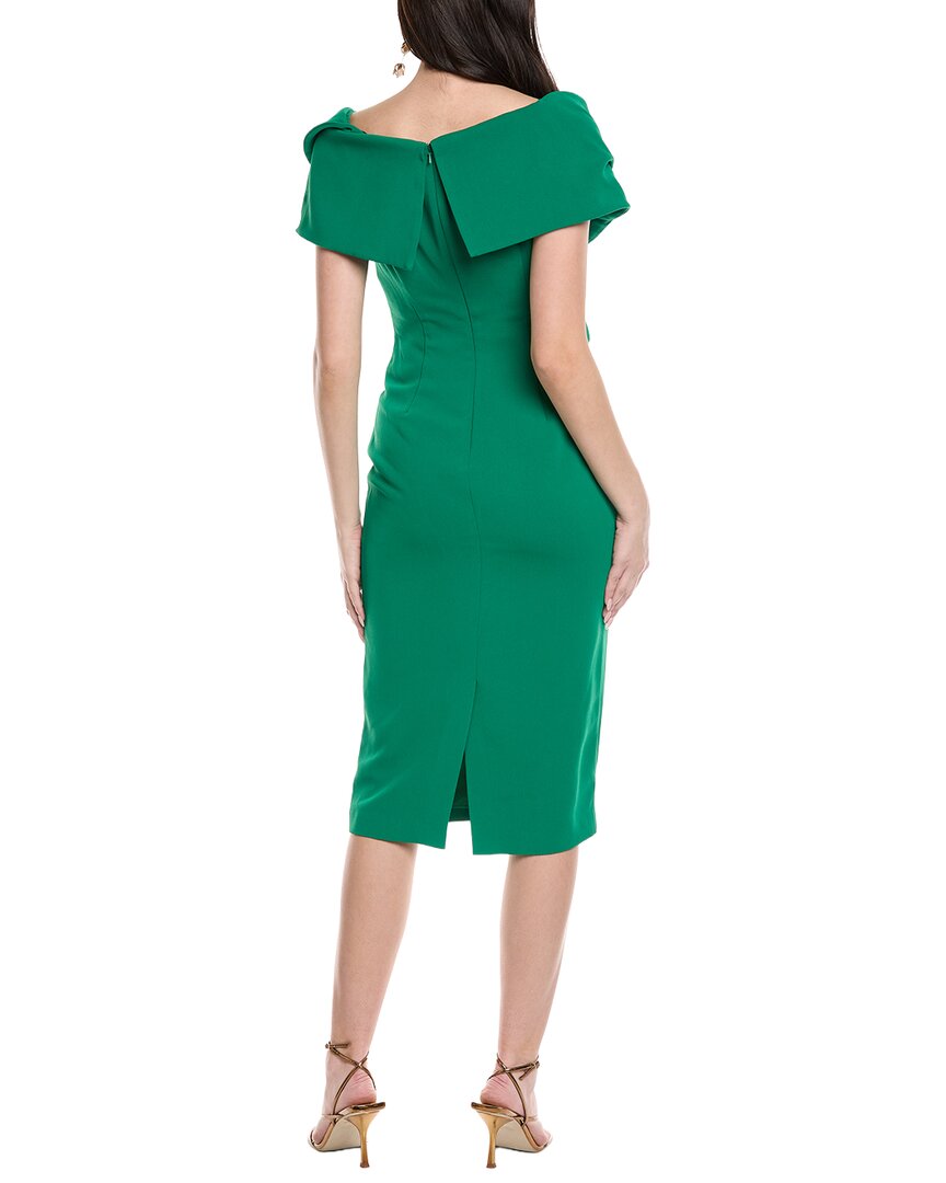 Badgley Mischka Off-Shoulder Sheath Dress
