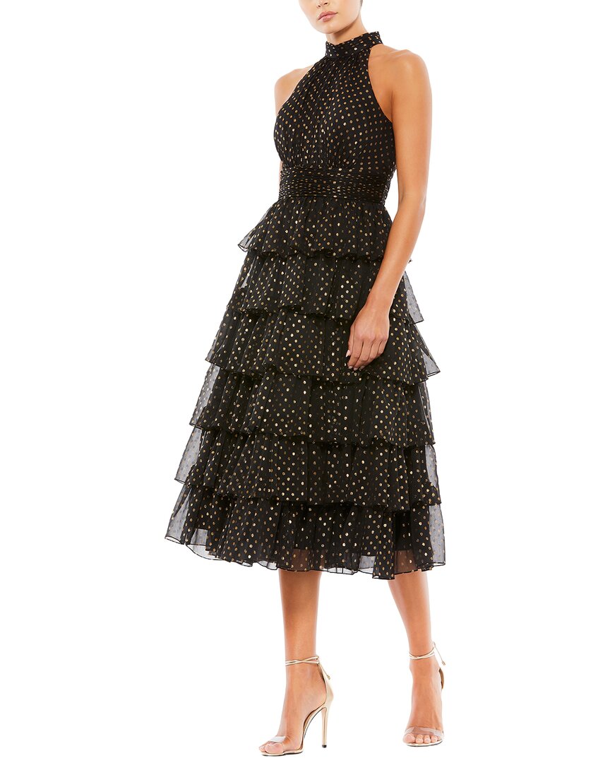 Mac Duggal Layered Polka Dot Cocktail Dress