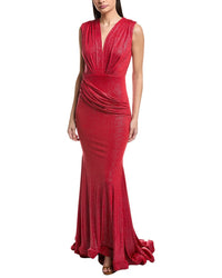 issue New York Issue New York Pleated Glitter Gown