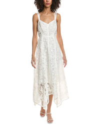 Marchesa Notte Lace Midi Dress