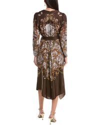 Marchesa Rosa Twill Midi Dress