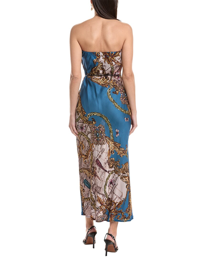 Marchesa Rosa Strapless Twill Midi Dress