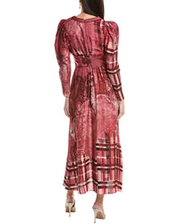 Marchesa Rosa Twill Midi Dress