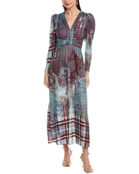Marchesa Rosa Twill Midi Dress
