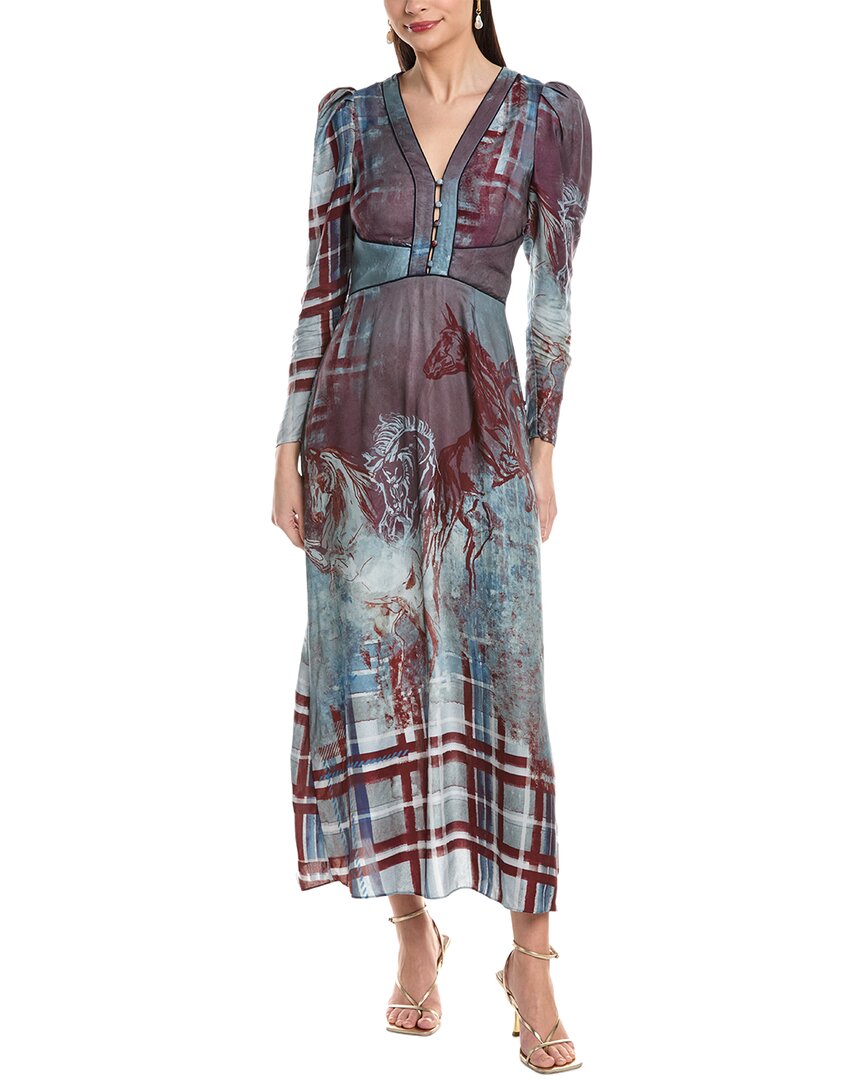 Marchesa Rosa Twill Midi Dress
