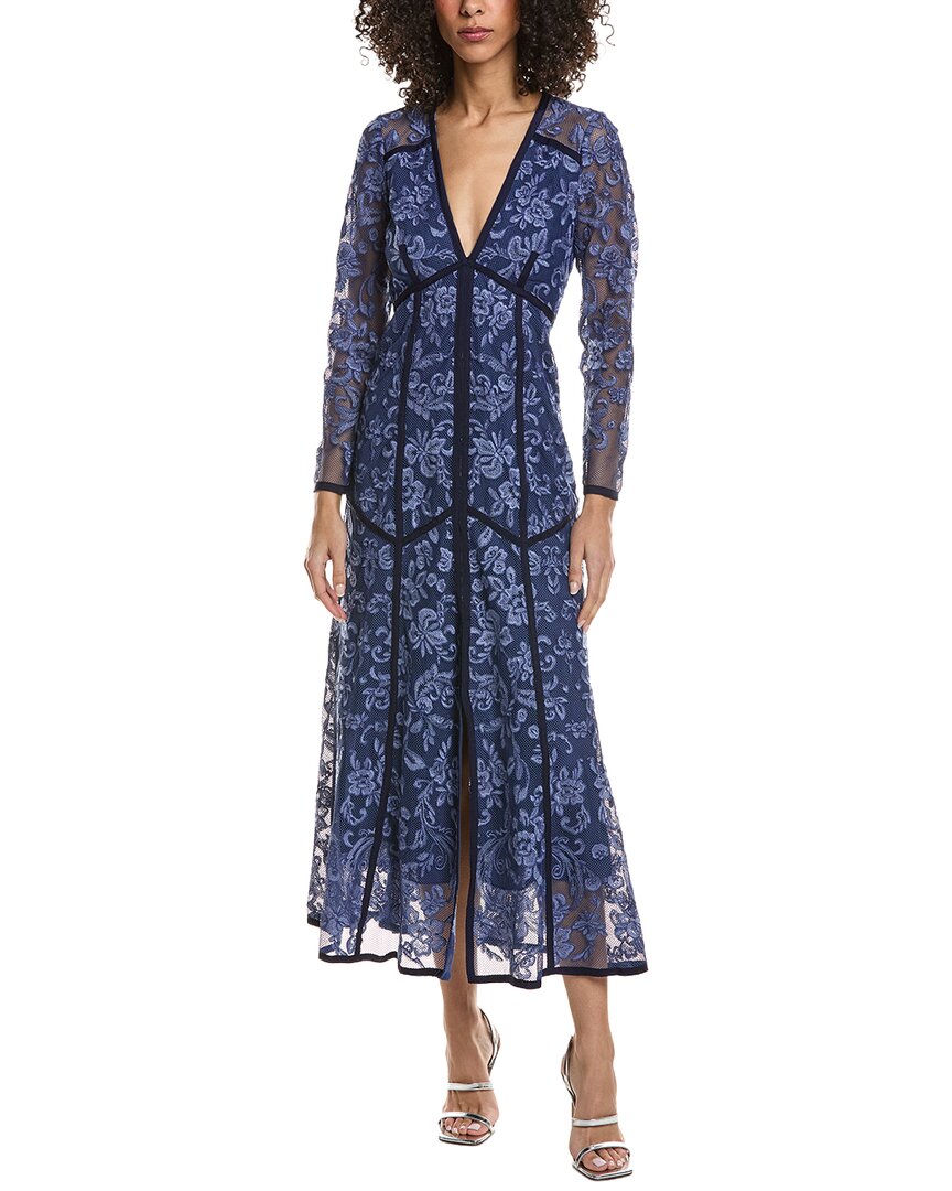 Marchesa Notte Lace Midi Dress