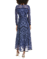 Marchesa Notte Lace Midi Dress