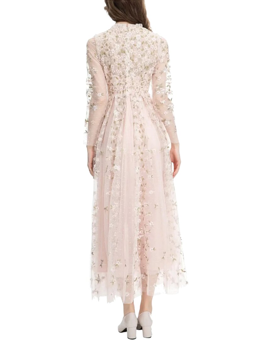 Burryco Pink Embellished Maxi Dress