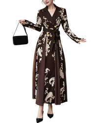 Burryco Brown Embellished Maxi Dress