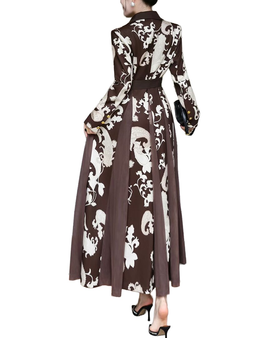modern world dress Burryco Brown Embellished Maxi Dress, Brown Multi / 6
