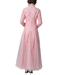Burryco Pink Solid Maxi Dress