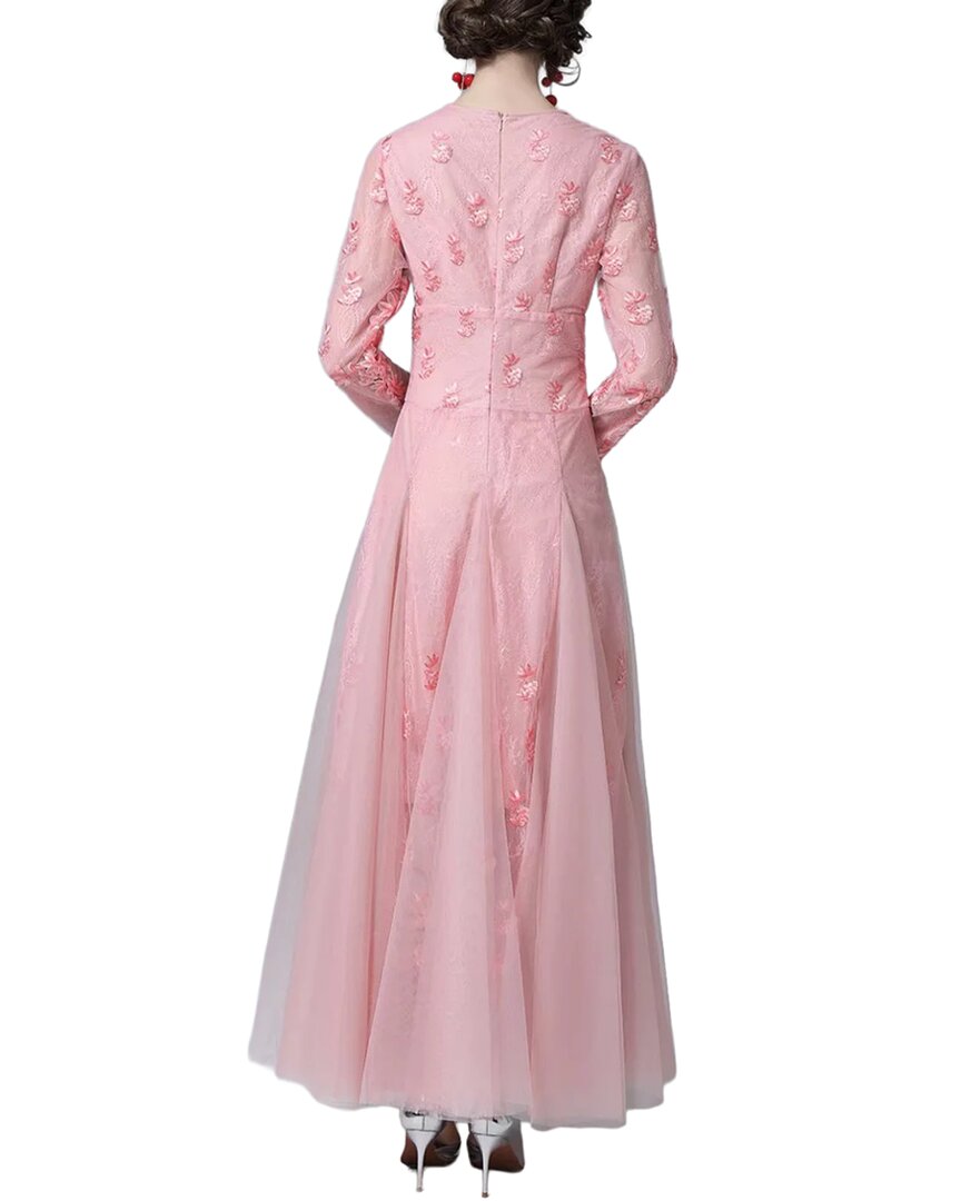 Burryco Pink Solid Maxi Dress