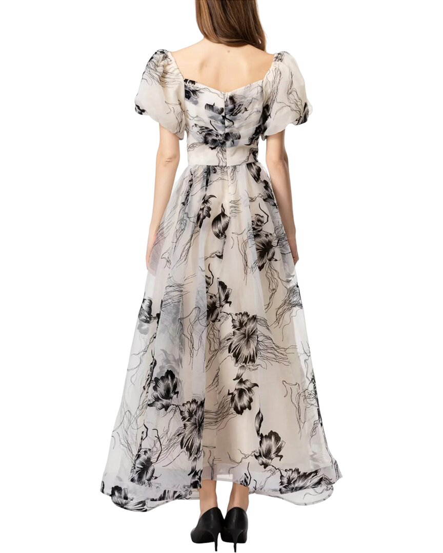 Burryco White Printed Maxi Dress