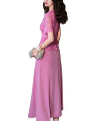 Burryco Red Solid Maxi Dress