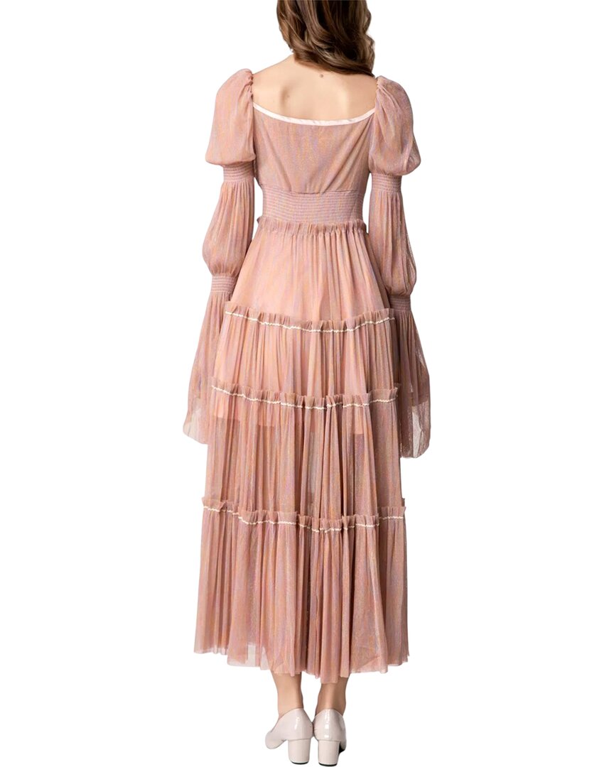 Burryco Pink Solid Maxi Dress