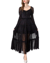 Burryco Black Solid Maxi Dress