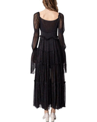 Burryco Black Solid Maxi Dress