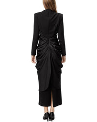 Burryco Black Solid Maxi Dress