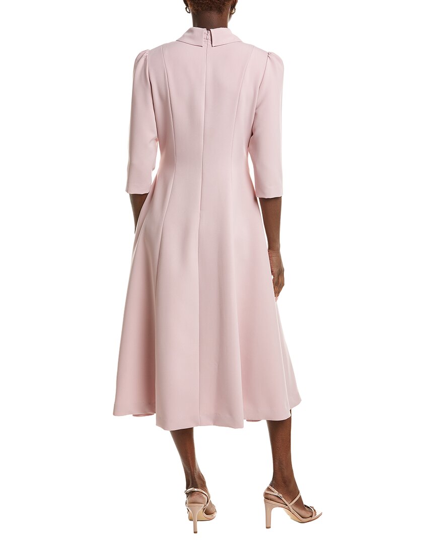 Burryco Pink Solid Midi Dress