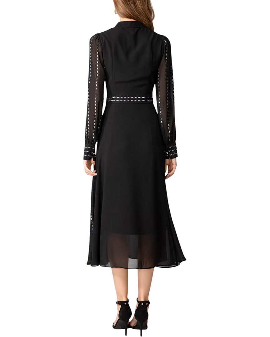 Burryco Black Embellished Midi Dress