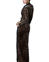 Burryco Tan Embellished Maxi Dress