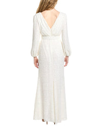 Badgley Mischka Popcorn Knit Sequin Gown